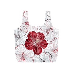 Red Hibiscus Flowers Art Full Print Recycle Bag (s)