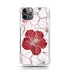 Red Hibiscus Flowers Art Iphone 11 Pro 5 8 Inch Tpu Uv Print Case by Bakwanart