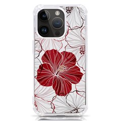 Red Hibiscus Flowers Art Iphone 14 Pro Tpu Uv Print Case by Bakwanart