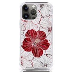 Red Hibiscus Flowers Art Iphone 13 Pro Max Tpu Uv Print Case by Bakwanart