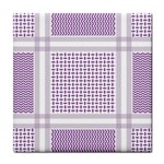 Square Purple Pattern Bead Purple Keffiyeh Purple Geometric Headdress Angle Violet Rectangle Tile Coaster Front