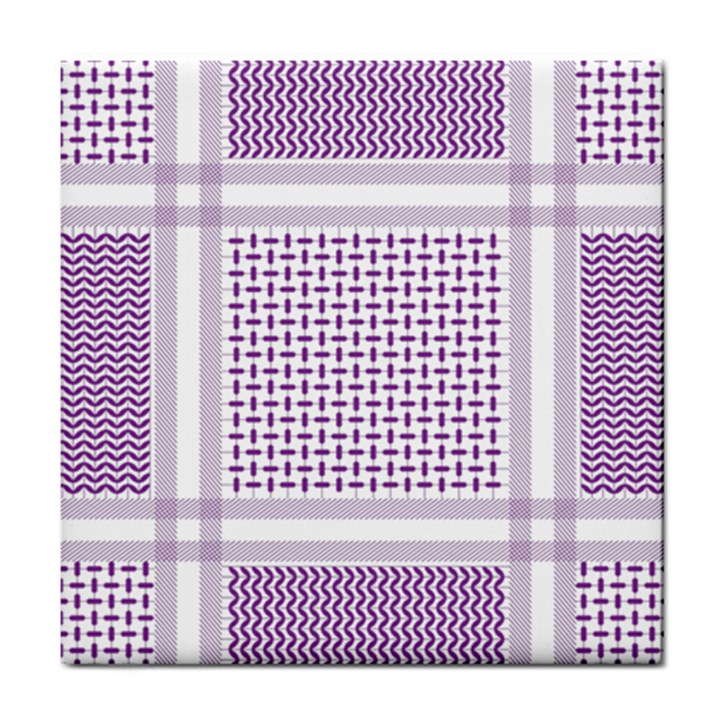 Square Purple Pattern Bead Purple Keffiyeh Purple Geometric Headdress Angle Violet Rectangle Tile Coaster