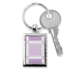 Square Purple Pattern Bead Purple Keffiyeh Purple Geometric Headdress Angle Violet Rectangle Key Chain (rectangle) by Bakwanart