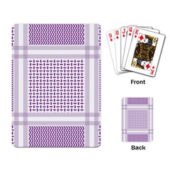 Square Purple Pattern Bead Purple Keffiyeh Purple Geometric Headdress Angle Violet Rectangle Playing Cards Single Design (rectangle) by Bakwanart