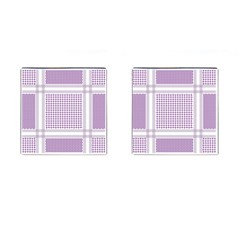 Square Purple Pattern Bead Purple Keffiyeh Purple Geometric Headdress Angle Violet Rectangle Cufflinks (square) by Bakwanart