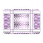 Square Purple Pattern Bead Purple Keffiyeh Purple Geometric Headdress Angle Violet Rectangle Small Doormat 24 x16  Door Mat