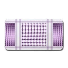 Square Purple Pattern Bead Purple Keffiyeh Purple Geometric Headdress Angle Violet Rectangle Medium Bar Mat by Bakwanart