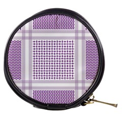 Square Purple Pattern Bead Purple Keffiyeh Purple Geometric Headdress Angle Violet Rectangle Mini Makeup Bag by Bakwanart