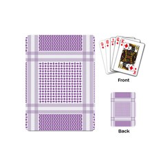 Square Purple Pattern Bead Purple Keffiyeh Purple Geometric Headdress Angle Violet Rectangle Playing Cards Single Design (mini) by Bakwanart