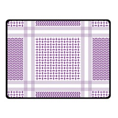 Square Purple Pattern Bead Purple Keffiyeh Purple Geometric Headdress Angle Violet Rectangle Two Sides Fleece Blanket (small) by Bakwanart