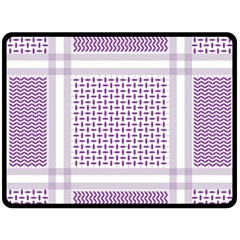 Square Purple Pattern Bead Purple Keffiyeh Purple Geometric Headdress Angle Violet Rectangle Two Sides Fleece Blanket (large) by Bakwanart