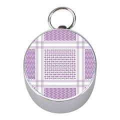 Square Purple Pattern Bead Purple Keffiyeh Purple Geometric Headdress Angle Violet Rectangle Mini Silver Compasses by Bakwanart