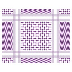 Square Purple Pattern Bead Purple Keffiyeh Purple Geometric Headdress Angle Violet Rectangle Two Sides Premium Plush Fleece Blanket (medium) by Bakwanart