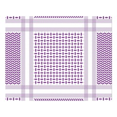 Square Purple Pattern Bead Purple Keffiyeh Purple Geometric Headdress Angle Violet Rectangle Two Sides Premium Plush Fleece Blanket (large) by Bakwanart