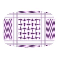 Square Purple Pattern Bead Purple Keffiyeh Purple Geometric Headdress Angle Violet Rectangle Mini Square Pill Box by Bakwanart