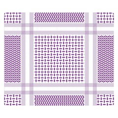 Square Purple Pattern Bead Purple Keffiyeh Purple Geometric Headdress Angle Violet Rectangle Premium Plush Fleece Blanket (small) by Bakwanart