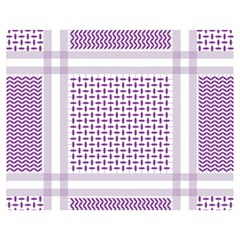 Square Purple Pattern Bead Purple Keffiyeh Purple Geometric Headdress Angle Violet Rectangle Premium Plush Fleece Blanket (medium) by Bakwanart