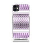 Square Purple Pattern Bead Purple Keffiyeh Purple Geometric Headdress Angle Violet Rectangle iPhone 11 TPU UV Print Case Front