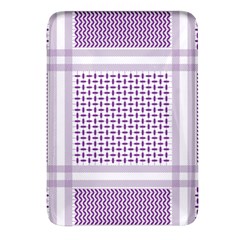 Square Purple Pattern Bead Purple Keffiyeh Purple Geometric Headdress Angle Violet Rectangle Rectangular Glass Fridge Magnet (4 Pack) by Bakwanart