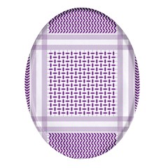 Square Purple Pattern Bead Purple Keffiyeh Purple Geometric Headdress Angle Violet Rectangle Oval Glass Fridge Magnet (4 Pack) by Bakwanart