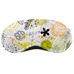 Doodle Flowers Hand Drawing Pattern Sleeping Mask