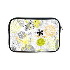 Doodle Flowers Hand Drawing Pattern Apple Ipad Mini Zipper Cases by Bakwanart