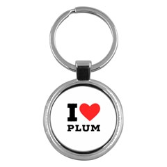 I Love Plum Key Chain (round) by ilovewhateva