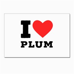 I Love Plum Postcard 4 x 6  (pkg Of 10) by ilovewhateva