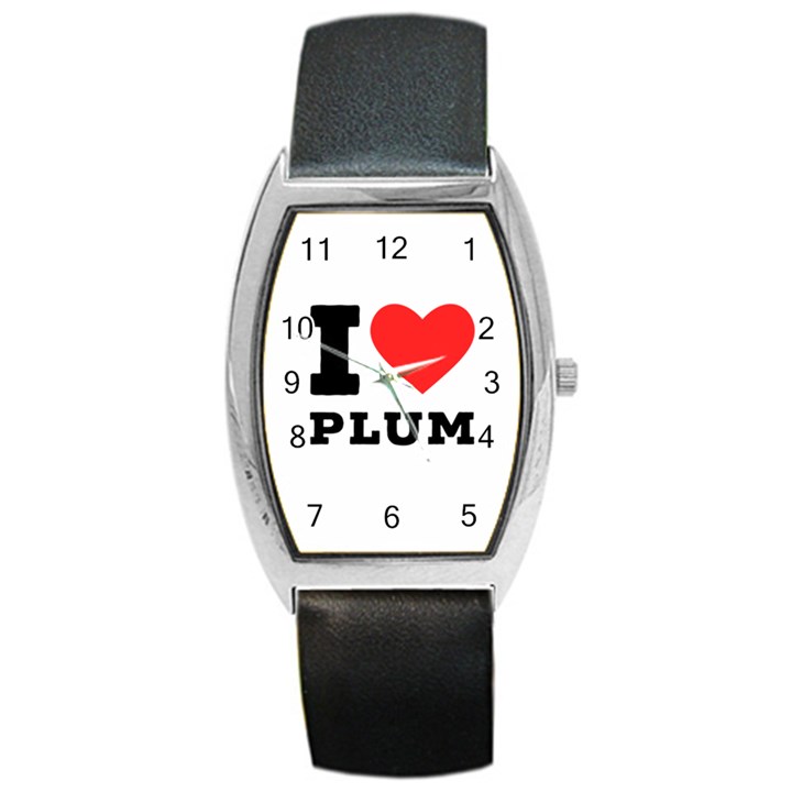 I love plum Barrel Style Metal Watch