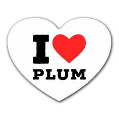 I Love Plum Heart Mousepad by ilovewhateva