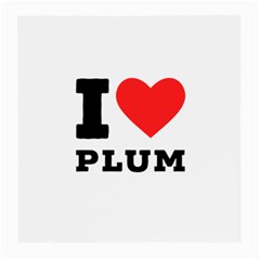 I Love Plum Medium Glasses Cloth (2 Sides) by ilovewhateva