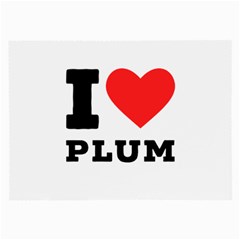 I Love Plum Large Glasses Cloth (2 Sides) by ilovewhateva