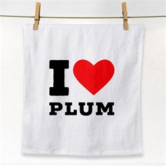 I Love Plum Face Towel by ilovewhateva