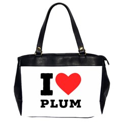 I Love Plum Oversize Office Handbag (2 Sides) by ilovewhateva