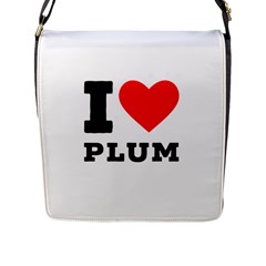 I Love Plum Flap Closure Messenger Bag (l) by ilovewhateva