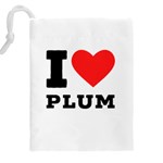 I love plum Drawstring Pouch (5XL) Back