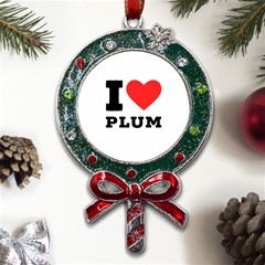 I Love Plum Metal X mas Lollipop With Crystal Ornament by ilovewhateva