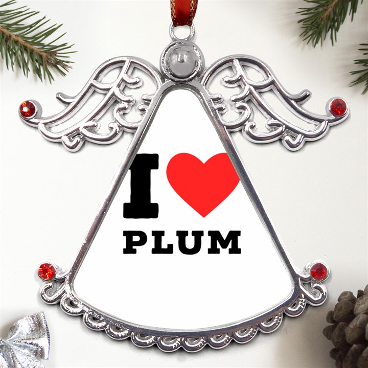 I love plum Metal Angel with Crystal Ornament