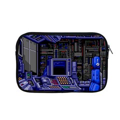 Blue Computer Monitor With Chair Game Digital Wallpaper, Digital Art Apple MacBook Pro 13  Zipper Case