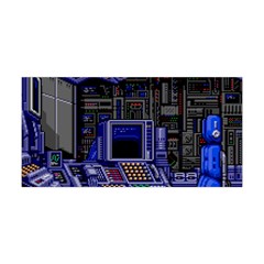 Blue Computer Monitor With Chair Game Digital Wallpaper, Digital Art Yoga Headband