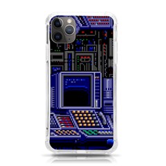 Blue Computer Monitor With Chair Game Digital Wallpaper, Digital Art Iphone 11 Pro Max 6 5 Inch Tpu Uv Print Case by Bakwanart