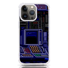 Blue Computer Monitor With Chair Game Digital Wallpaper, Digital Art iPhone 13 Pro TPU UV Print Case