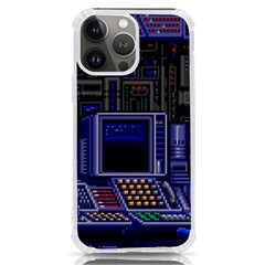 Blue Computer Monitor With Chair Game Digital Wallpaper, Digital Art iPhone 13 Pro Max TPU UV Print Case