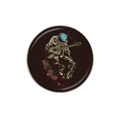 Astronaut Playing Guitar Parody Hat Clip Ball Marker by Bakwanart