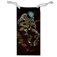 Astronaut Playing Guitar Parody Jewelry Bag by Bakwanart