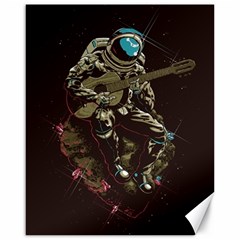 Astronaut Playing Guitar Parody Canvas 16  X 20  by Bakwanart