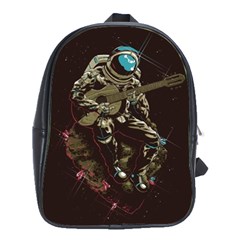 Astronaut Playing Guitar Parody School Bag (large) by Bakwanart