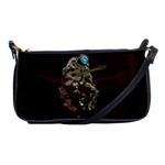 Astronaut Playing Guitar Parody Shoulder Clutch Bag Front