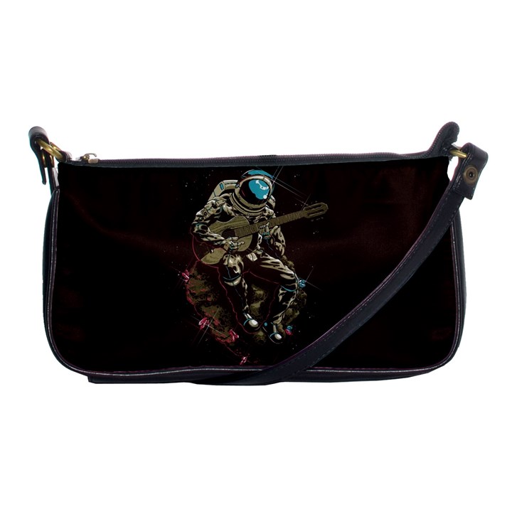 Astronaut Playing Guitar Parody Shoulder Clutch Bag