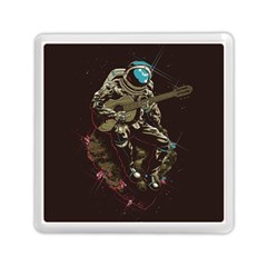 Astronaut Playing Guitar Parody Memory Card Reader (square) by Bakwanart